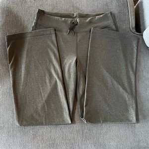 Lululemon Flare Leg Pants Drawstring Waist Size 10 Olive Green